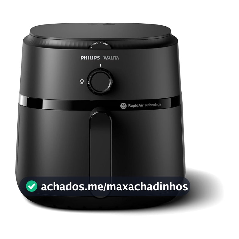 Philips Walita Fritadeira Airfryer Série 1000 XL 6,2L, Preta, 110V
