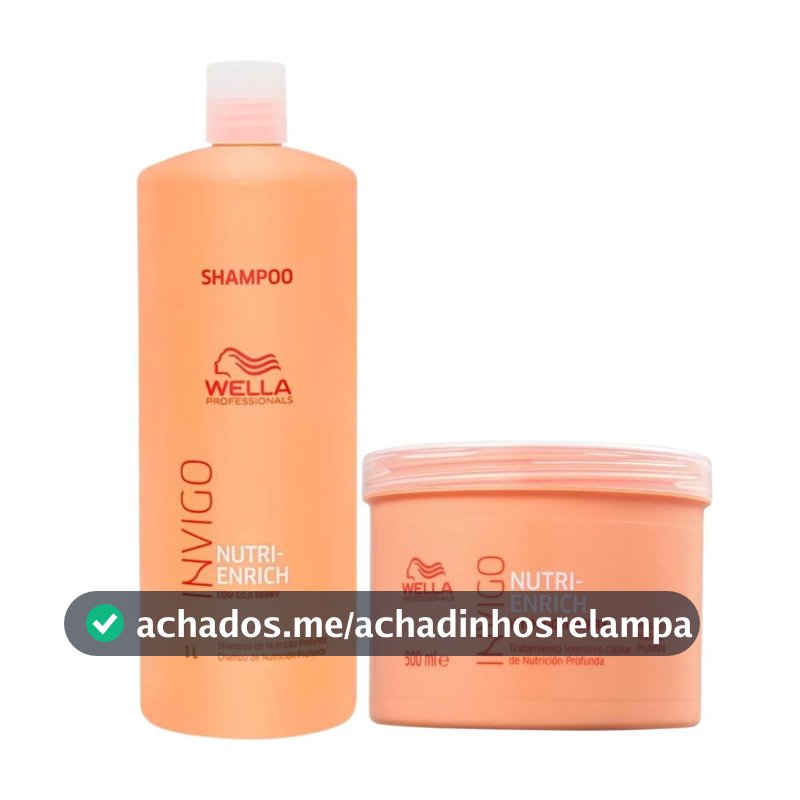 Kit Shampoo e Máscara Wella Nutri Enrich Invigo