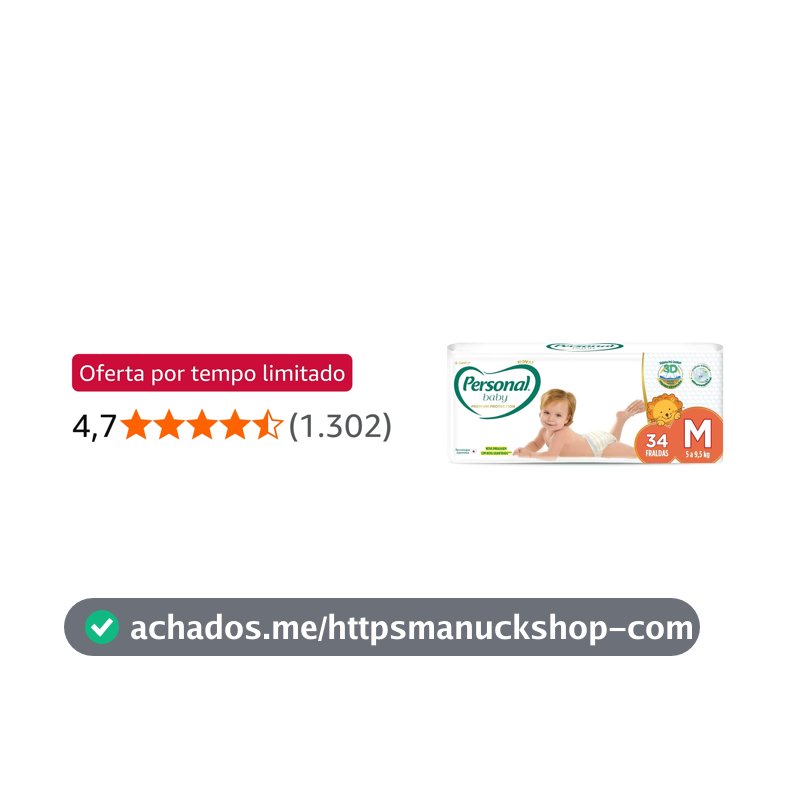 Personal 'Fralda Baby Premium Protection M Com 34 Unidades