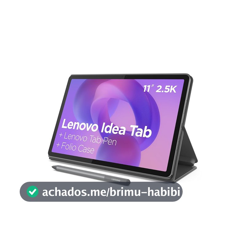 Tablet Lenovo Idea Tab 11" 90Hz - Octa-Core, 4GB RAM, 128GB, Wi-Fi 5, Android 15, Caneta e Capa