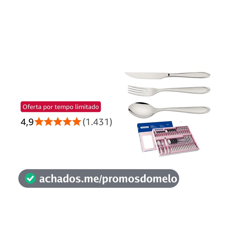 Faqueiro Churrasco Aço Inox, 36 Peças, Tramontina