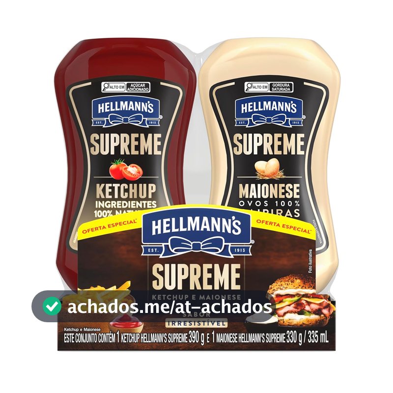 Hellmann's Supreme Kit Ketchup 390g + Maionese 330g