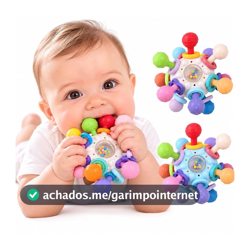 Mordedor Infantil Flexível 360° Livre de BPA Brinquedo para Bebês