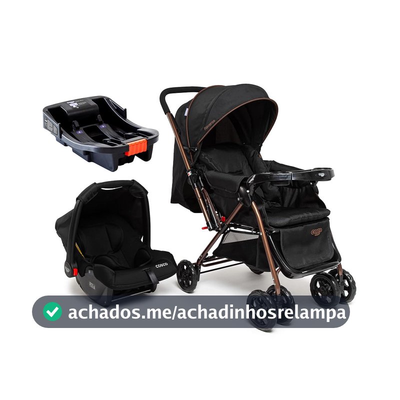 Travel System Cosco Kids, Reverse Trio, Preto Bronze