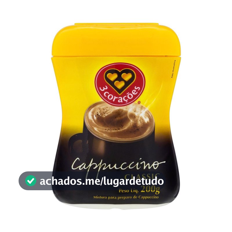 3 Corações Cappuccino 3Corações Classic - 200G, Pote
