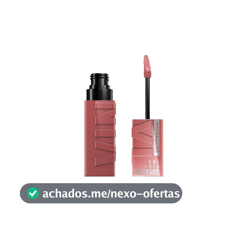 Batom Líquido Vinil Espelhado SuperStay Vinyl Ink Maybelline Cheeky 4,2ml