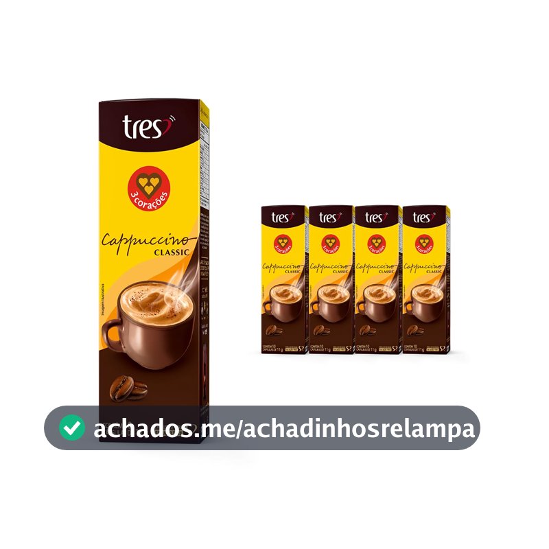 3 Corações Pack Cápsula de Cappuccino Classic TRES - 40 un