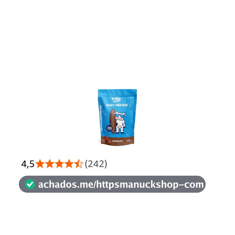 Whey Concentrado, Mais Mu, Sabor Chocolate, 20g de proteína - 900g