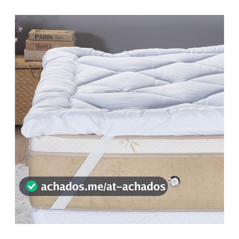 Casa Dona Pillow Top 400 Fios Toque de Plumas, Queen