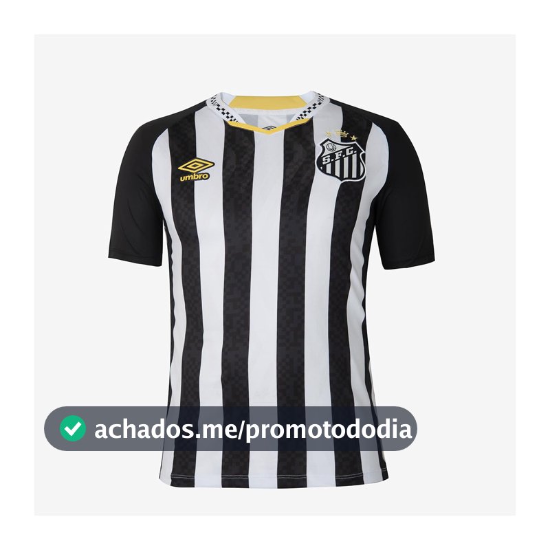 Camiseta de Time Umbro Santos OF Torcedor Masculino