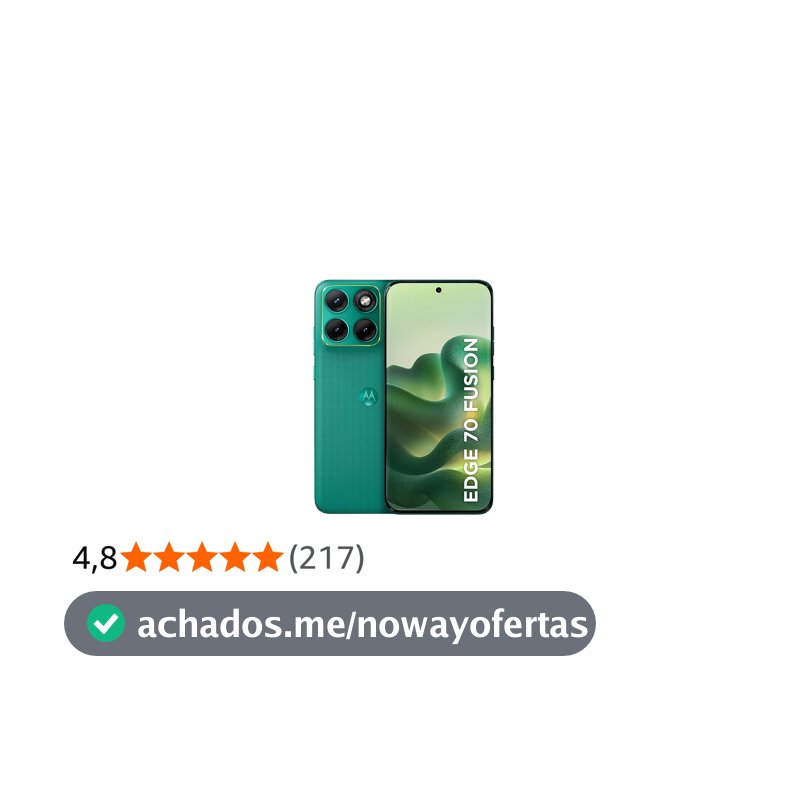 Smartphone Motorola Edge 70 Fusion 5G - 256GB 8GB RAM + 16GB RAM Boost, camera 50MP Sony Lytia 710, Tela 1.5K extreme Amoled 144hz - Verde