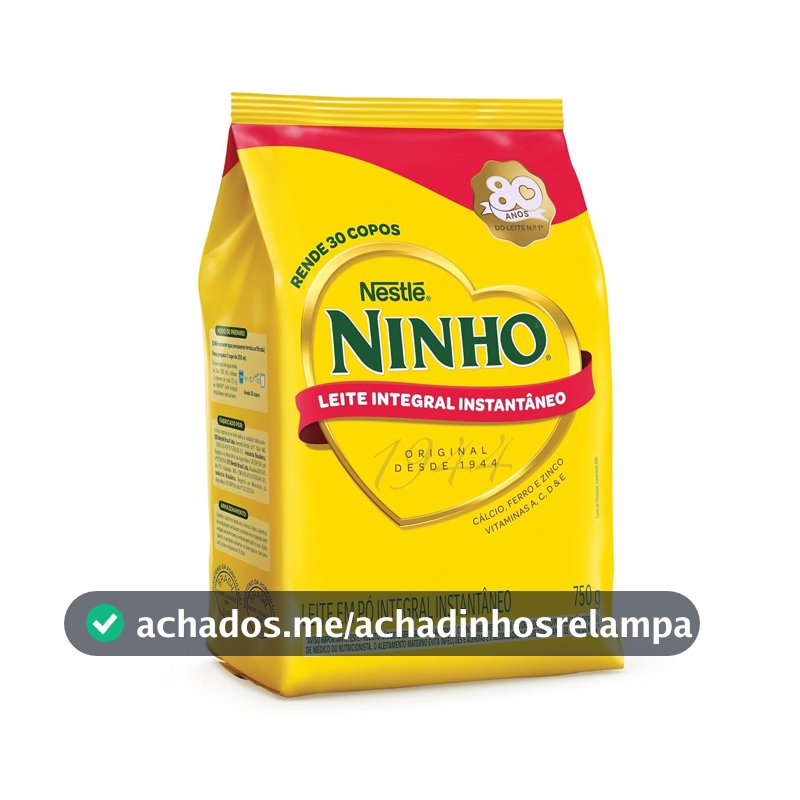 Leite em Pó Ninho Integral Instantâneo Sachê 750g