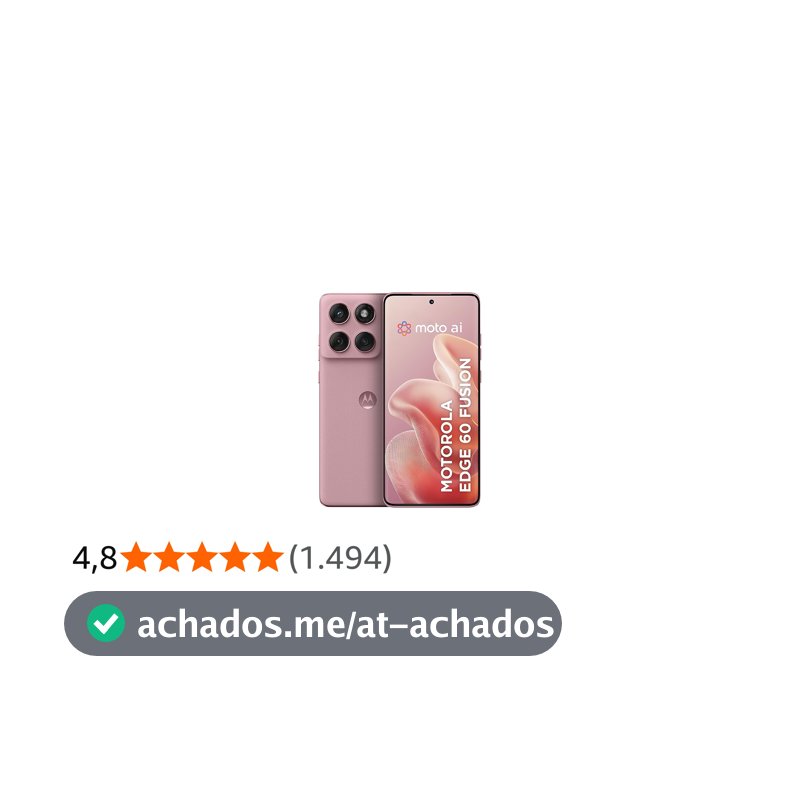 Smartphone Motorola Edge 60 Fusion 5G - 256GB 8GB RAM+8GB Ram Boost 50MP Sony AI Camera IP68 NFC - Rosa