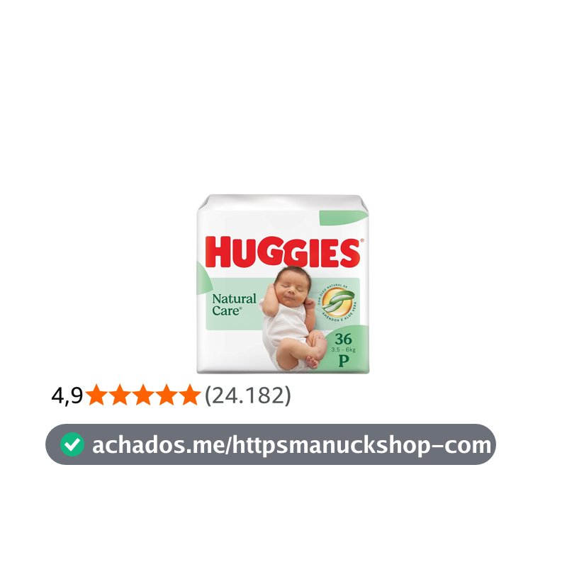 Huggies Fralda Descartável Premium Natural Care P - 36 Un