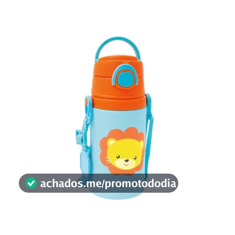 Buba Garrafinha De Aluminio Animal Fun Leão Colorido