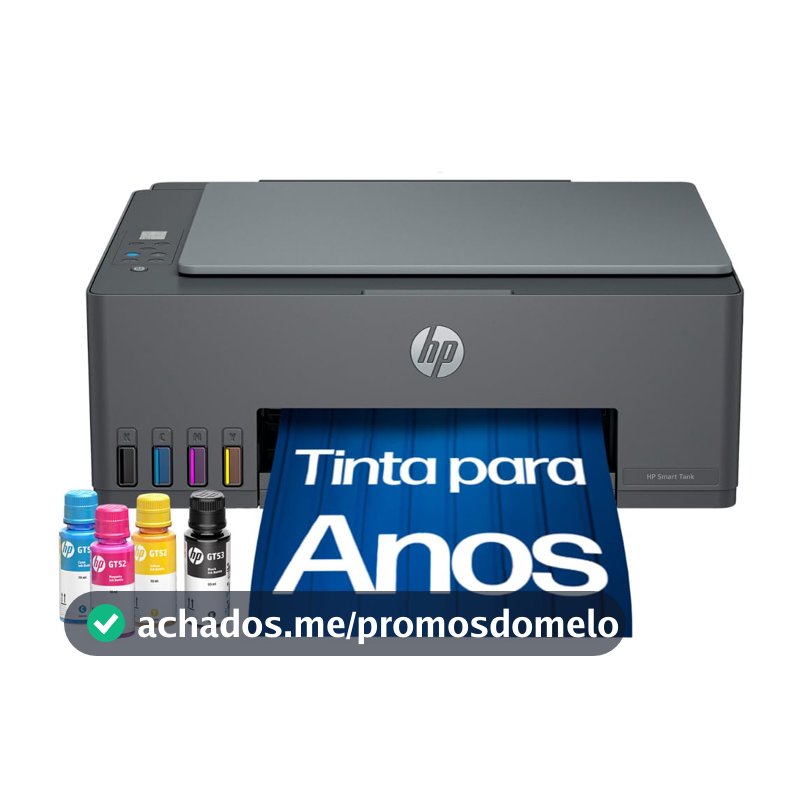 Impressora Multifuncional HP Smart Tank 589 Tanque de Tinta Colorida Wi-Fi, USB - Alta Economia -Copiadora e Scanner (5D1A8A)