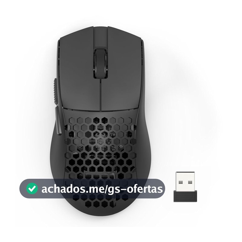 Mouse Gamer Redragon Astrolabe Lite Preto PAW3313 10000 DPI Sem Fio Tri-Mode USB 2.4GHz Bluetooth, USB Tipo-C Estrutura Perfurada Honeycomb 49g Cabo Paracord M725-LIT