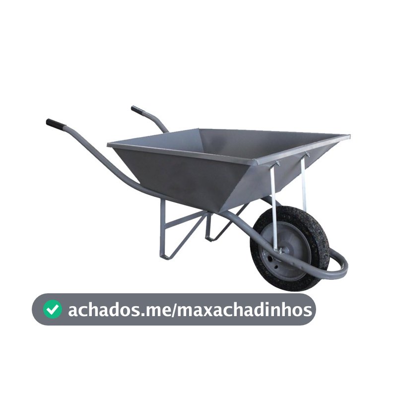 Carrinho de Mão Esfera CH22-45 Litros Pneu Maciço Force 3,25x8 Cinza