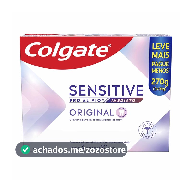 Colgate Sensitive Pro Alívio Imediato Creme Dental, 3x90g