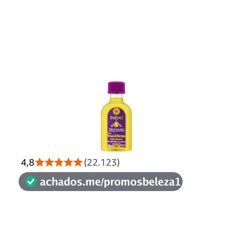 Pinga Patuá e Moringa Óleo 50ml , Lola Cosmetics