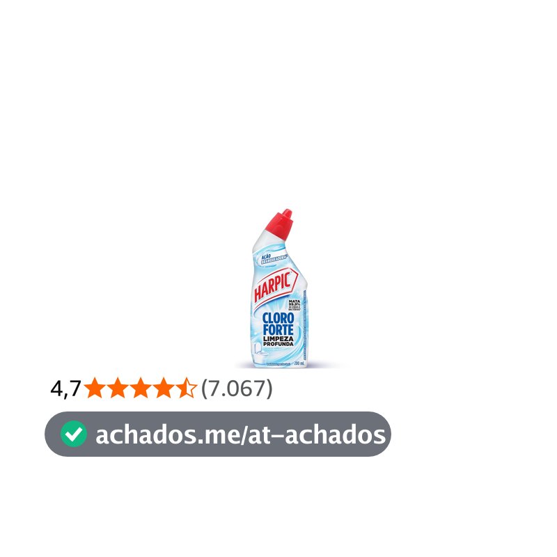 Harpic Cloro Forte, Desinfetante e Desodorizador Sanitário, 200ml