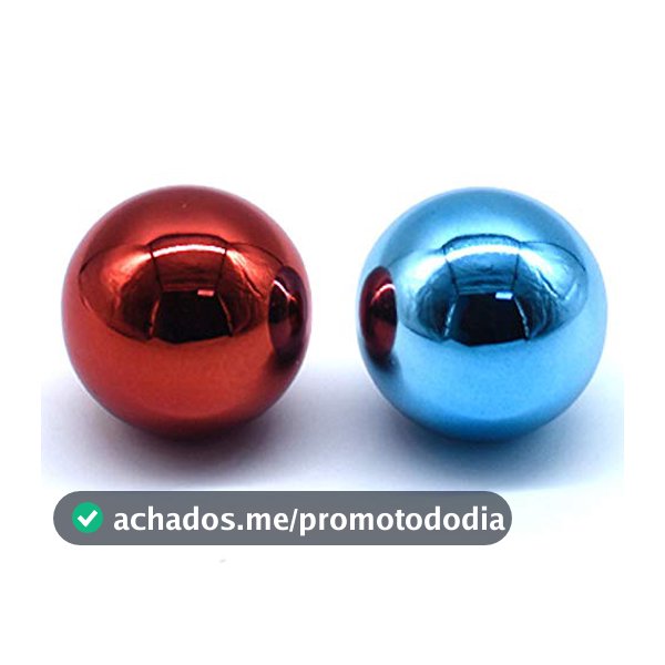 Arcity 2 peças Arcade Joystick Ball Top Chrome Handle Rocker Cabeça Redonda para Arcade Fighting Joystick Controlador Jogo DIY Peças Kit de Substituição M6 Vermelho e Azul Durável Novo