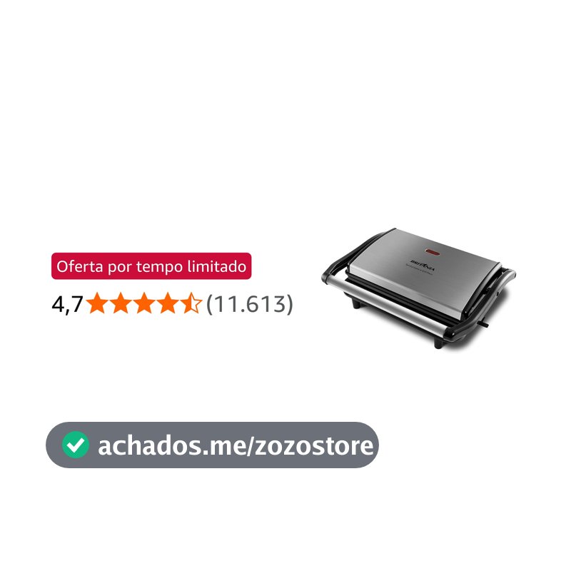 Britânia Sanduicheira e Grill Press 127V, BGR27I classico/moderno Plástico e Metal