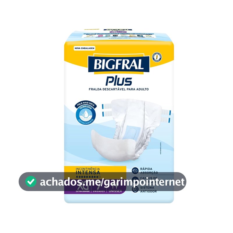 Fralda Bigfral Plus XG 7 Unidades