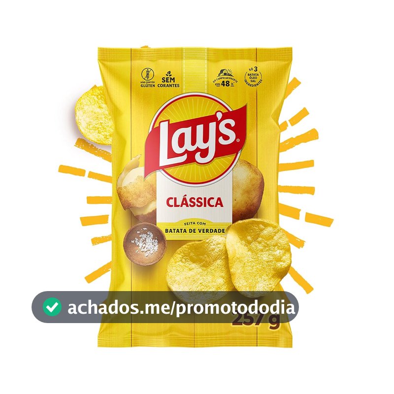 Lay's Batata Frita Lisa Clássica Original 257g