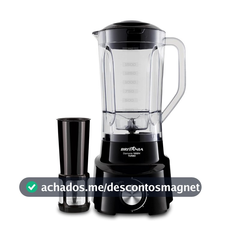 Liquidificador, Diamante, 900w, Preto, 220v, Britânia