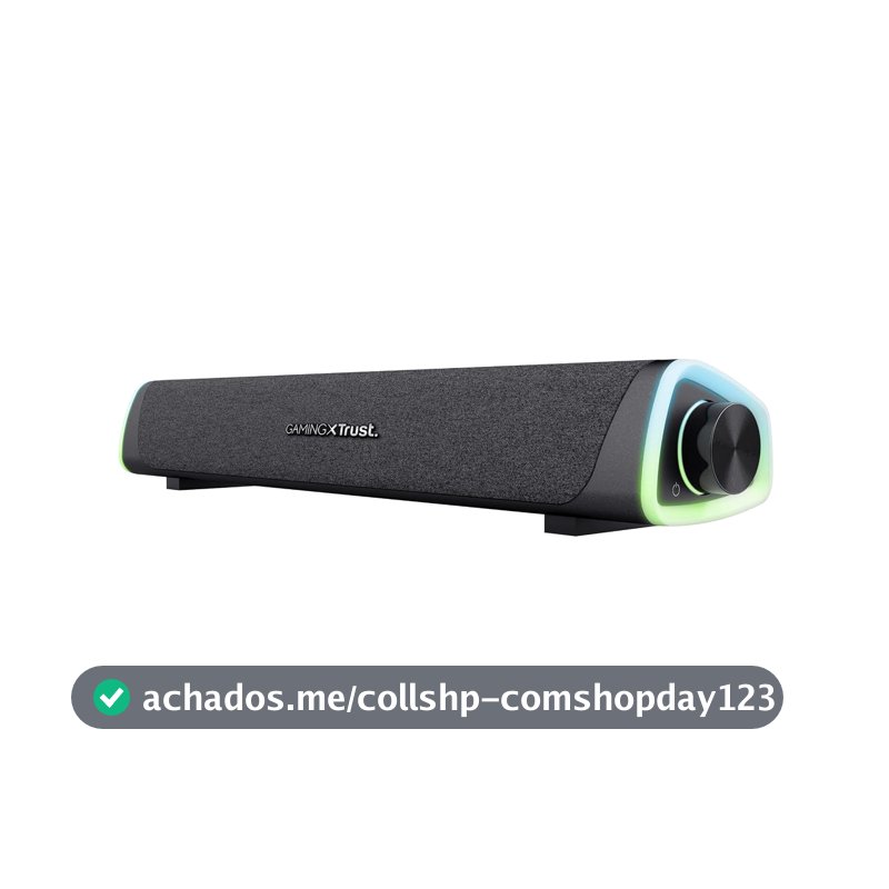 Soundbar Gamer Trust GXT 620 Axon 12W (6W RMS) RGB Preto