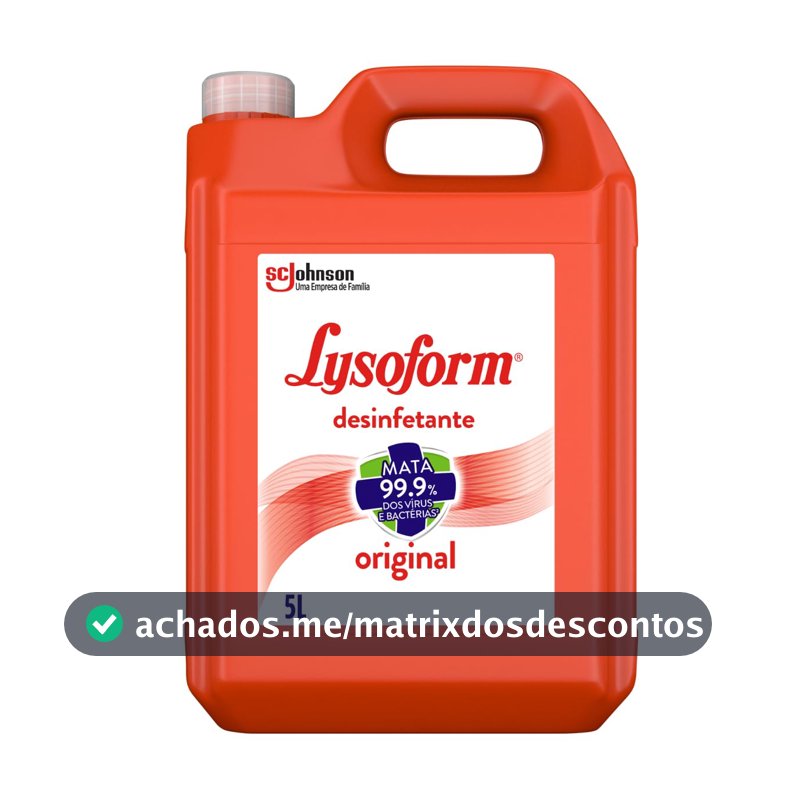 Lysoform Original, Desinfetante Líquido, Limpeza Casa, 5L