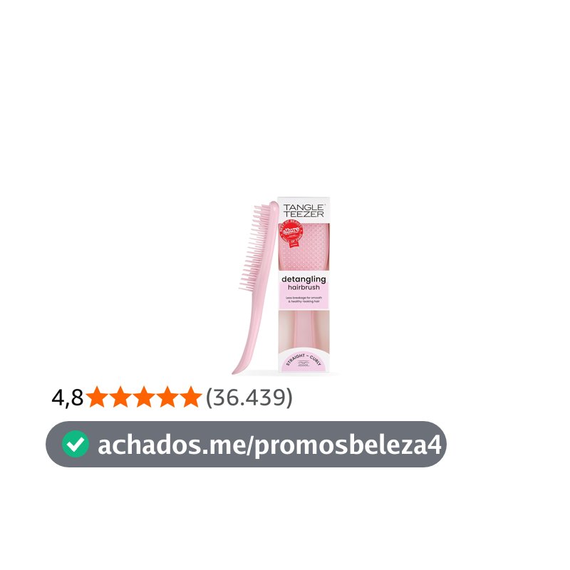 Tangle Teezer - Escova de cabelo desembaraçadora The Wet Detangler Millenial Pink para todos os tipos de cabelo, molhados. Cor: Rosa claro