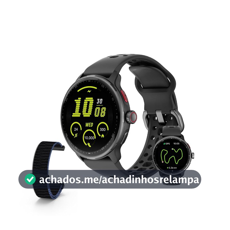 Bettdow SmartWatch GPS, Relogio Smartwatch Masculino e Feminino, 1,43 polegadas HD AMOLED, chamada Bluetooth, Esportivos relógio com voz por IA, Compatível com Android iOS, 2 Pulseiras (preto)