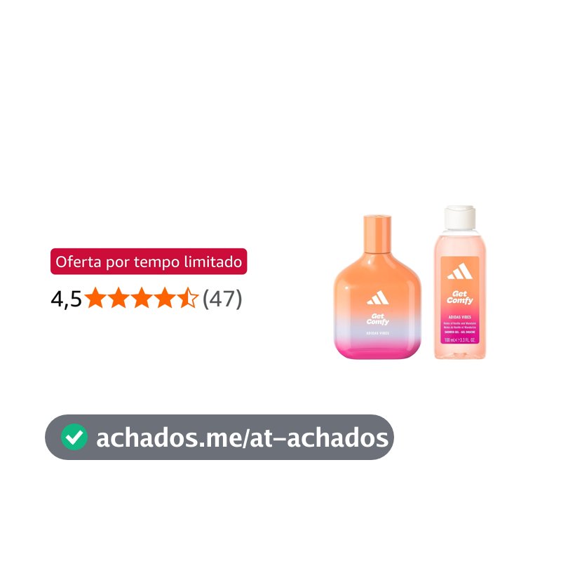 KIT ADIDAS VIBES GET COMFY EDP 100ML E SABOENTE 100ML