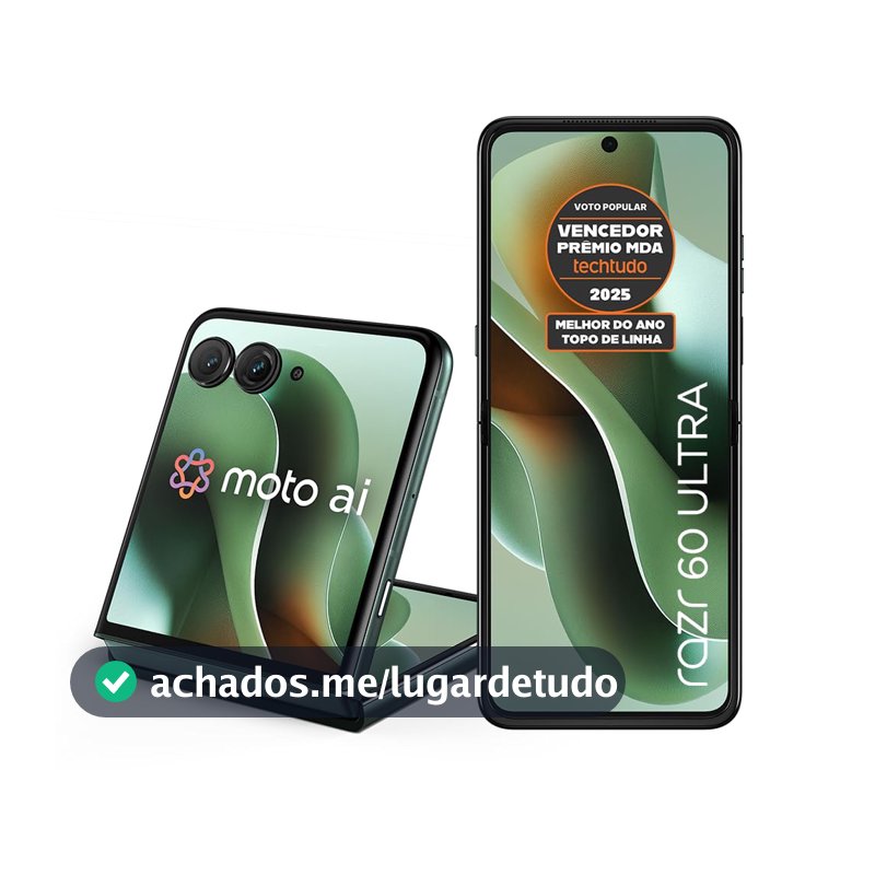 Smartphone Motorola Razr 60 Ultra 1TB 16GB RAM, Tela Dobravel 7.0 pOLED, Camera 50MP, Verde