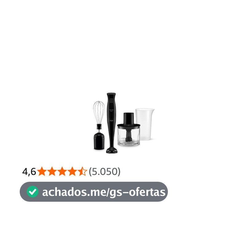 Mixer Turbo Chef 3 em 1 Preto Elgin Mistura, Tritura e Bate 200W 220V
