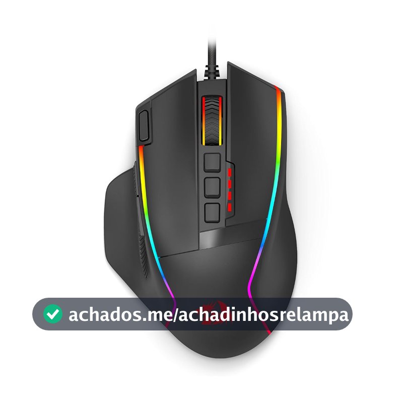 Mouse Gamer Redragon Swain RGB V2 PAW3395 26000 DPI 9 Botões Programáveis Ergonômico Preto M915-RGB V2