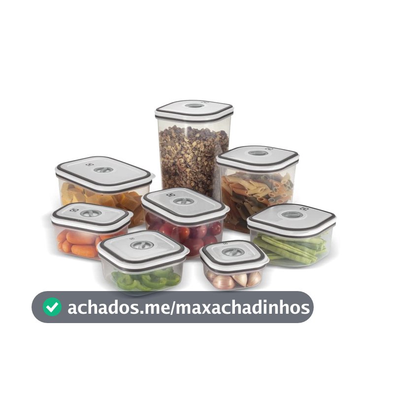 Electrolux Kit 8 Potes Herméticos Plástico Multiuso Vedação Silicone