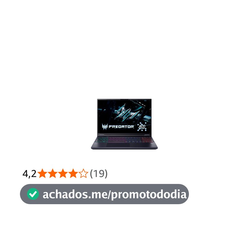 Predator Helios Neo 16 IA Notebook Gamer 16" Ultra 7 RTX 5070 32GB Windows