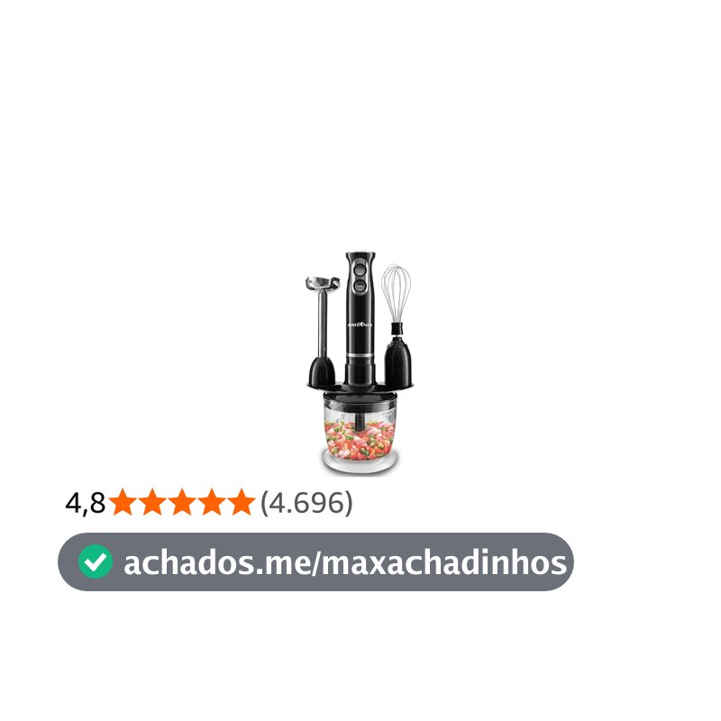 Mixer 3 em 1, 500W, 2 velocidades, Bmx400, Preto, 110v, Britânia