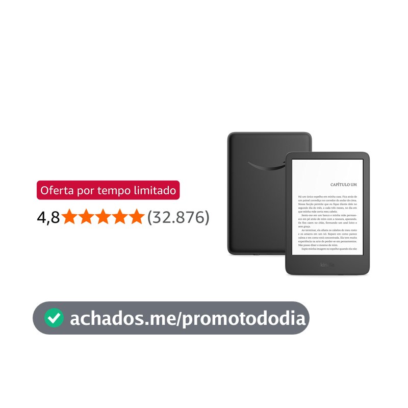 Kindle 16 GB (modelo 2024) - Leve e compacto, com tela antirreflexo, trocas de página rápidas, luz frontal ajustável e bateria de longa duração - Cor Preta