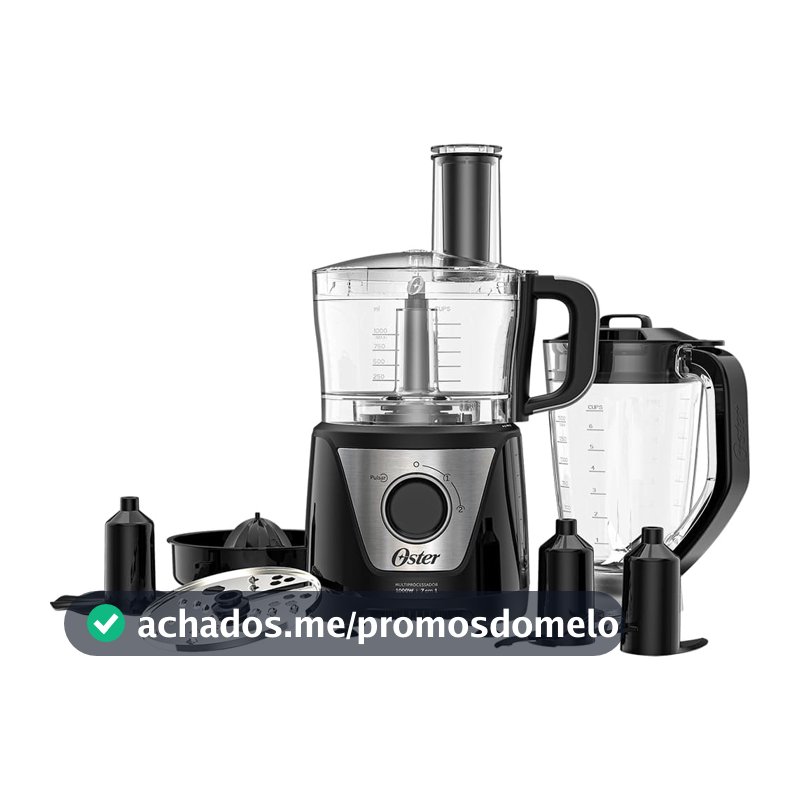 Multiprocessador de Alimentos Black 7 em 1 Oster - 127V