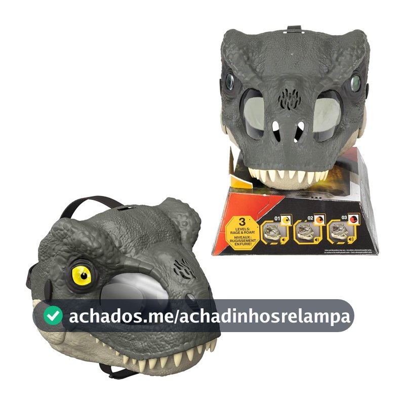 Jurassic World Brinquedo Rebirth Máscara Luxo para Crianças a Partir de 6