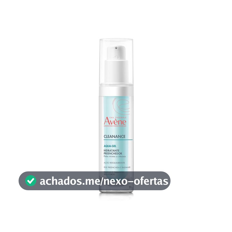 Avène Cleanance Aqua-Gel Hidratante Facial, Hidratante Facial com Niacinamida, P-Refinyl, Monolaurina e Água Termal Avène, Hidrata por 24h, Reduz Poros, Controla a Oleosidade e Uniformiza a Pele, 30g