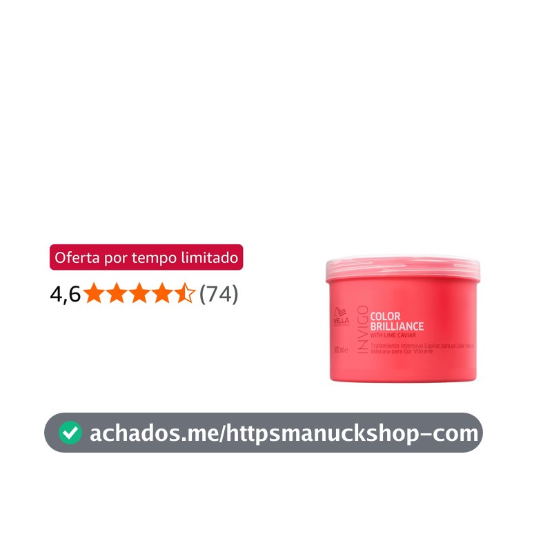 Máscara Capilar Invigo Brilliance 500ml - Wella