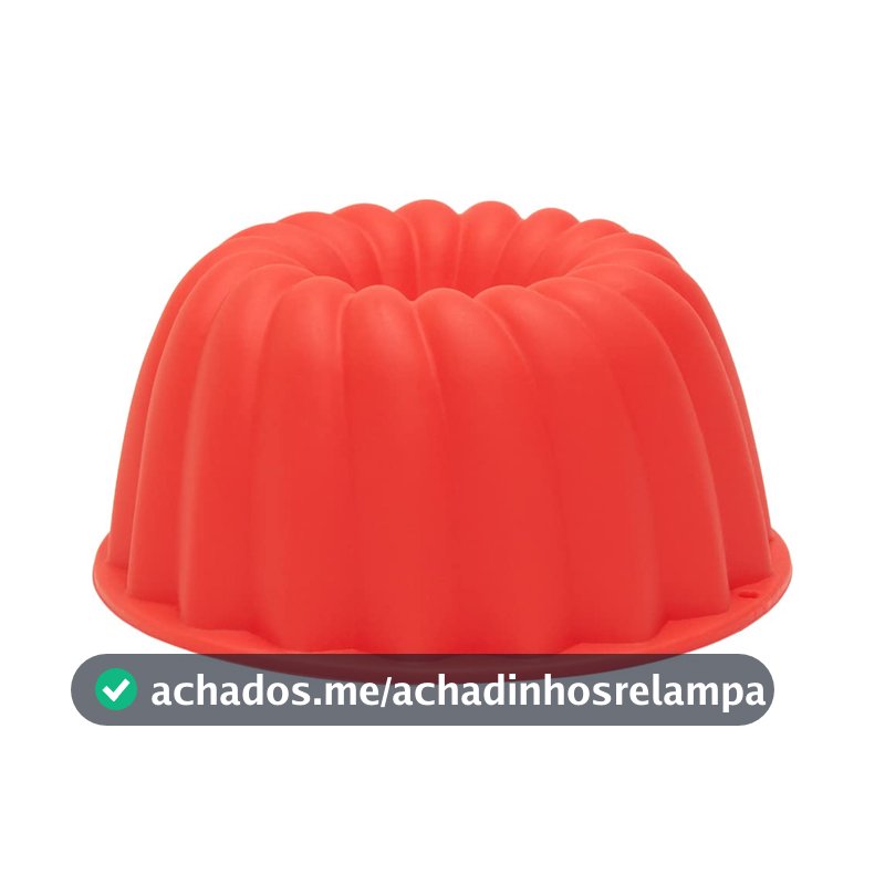Mimo Style Forma de Silicone Vermelha de Assar para Pudim, Pode ser Usada para Flan, Bolo, Pastas, Cremes - Antiaderente com 10cm de Diâmetro e Capacidade de 240 ml Flexivel e Resistente