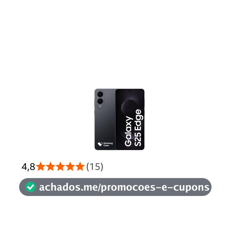 Samsung Galaxy S25 Edge 5G, 512GB, 12GB, Câmera 200MP