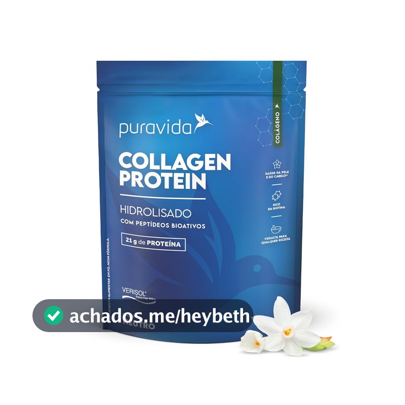 Puravida Suplemento Alimentar Collagen Protein Neutro 450g