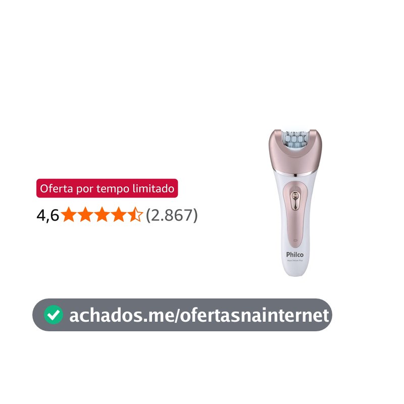 Philco Depilador PDP02R Aqua Deluxe Plus 9 em 1 Sem Fio Bivolt Rosa e Branco Capa massageadora